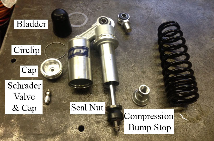 thumbnail image 2 of 320mm Rear Air Shock Absorber For Motorcycle - Adjustable For XL Sportster 883 1200 2 of 6