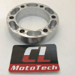 Brake spacer to adapt and RD350 hub to FZR forks and brake rotor.
