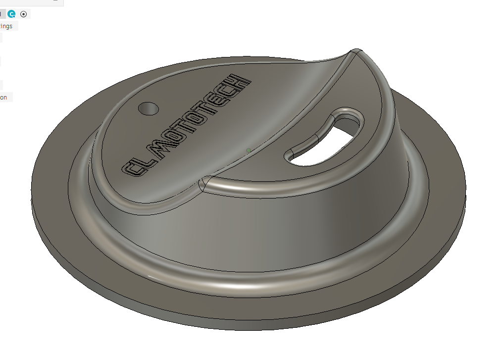 JarMagic mason jar lid CAD render with CL MotoTech engraving